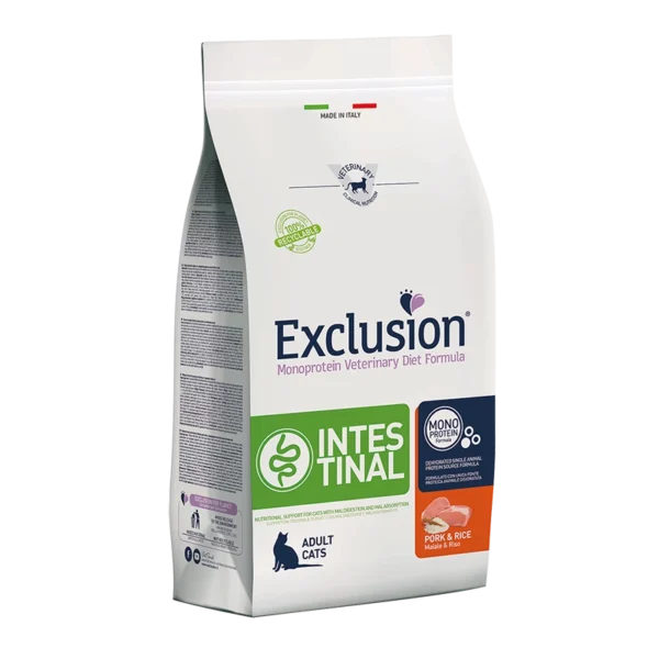 Exclusion intestinal gatto secco