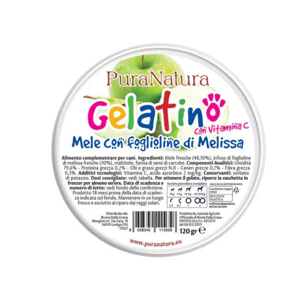 Gelato per Cani alla Mela e Melissa(120g)