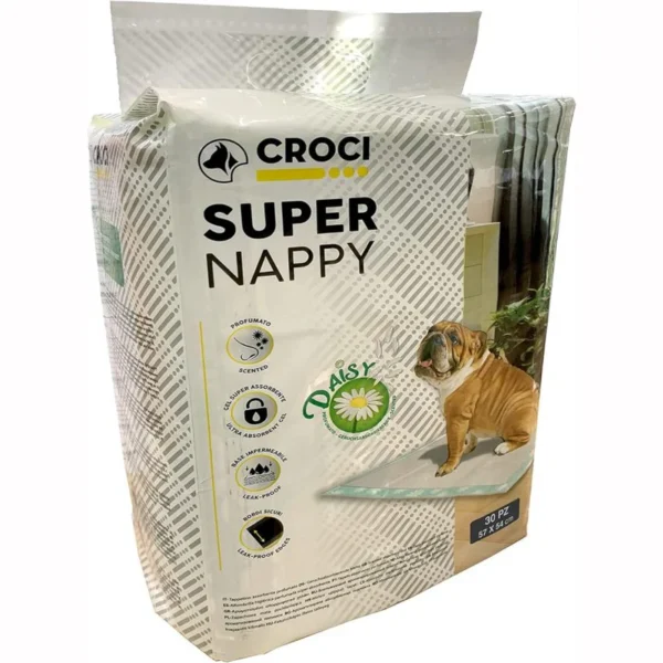 Tappetini igenici Super Nappy Daisy profumati e assorbenti 57x54 (pezzi 30)