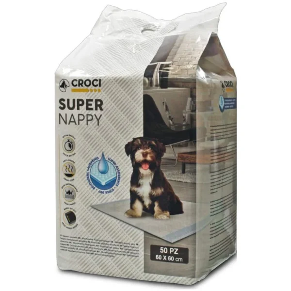 Traversine_per_cani_60x60_Super_Nappy_60.60_50 Tappetini igenici Super Nappy 60x60 (pezzi 50)